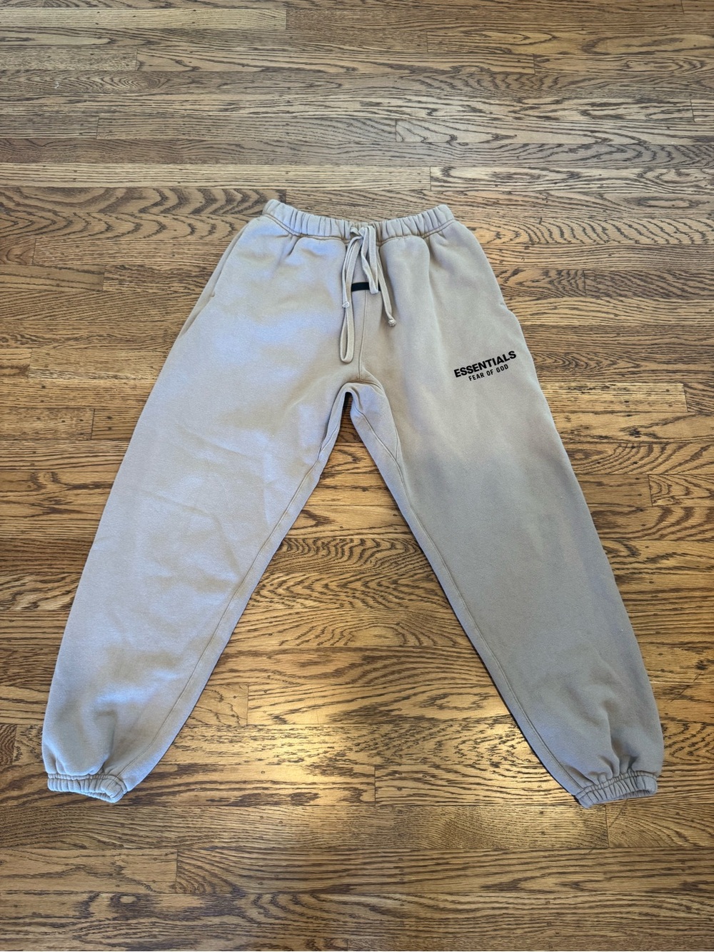 ESSENTIALS Beige Drawstring Sweatpants with Logo